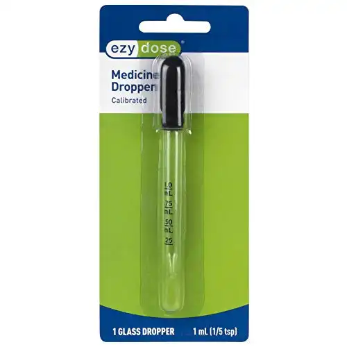 Straight-Tip Calibrated Glass Medicine Dropper