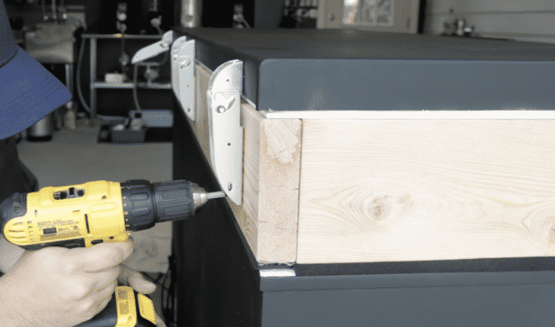 Attaching Lid Hinges to Wood Keezer Collar 2