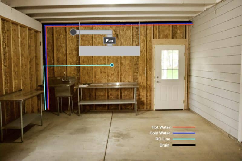 Brewery Plumbing and Ductwork Mockup