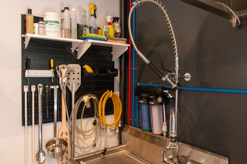 Home Brewery Sink Pegboard System