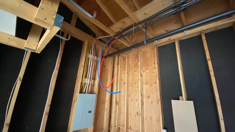 Plumbing and Electric in Main Garage