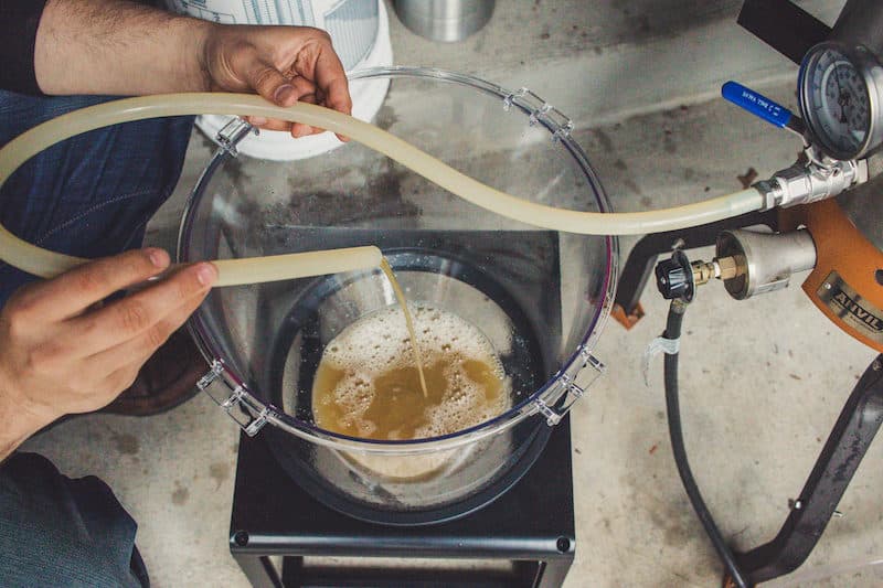 Draining Wort Into Catalyst Fermentor