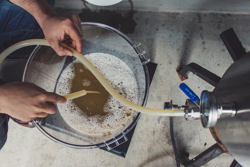 Draining Wort Into Catalyst Fermentor